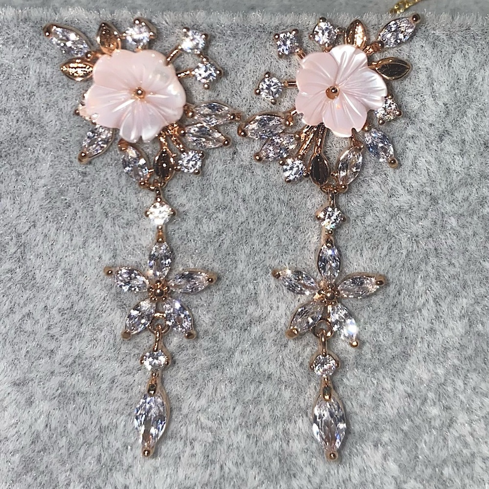 New handmade rosegold plated earrings